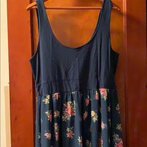 Navy Tank High-Low Dress